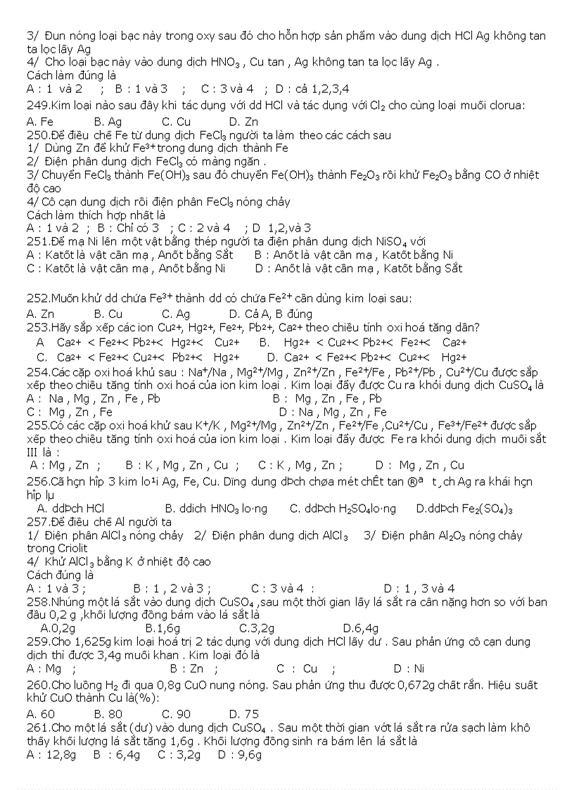 image for page 500 câu hỏi trắc nghiệm hóa