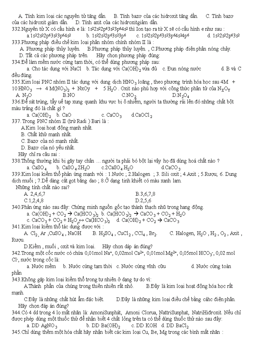 image for page 500 câu TN LTĐH môn hóa