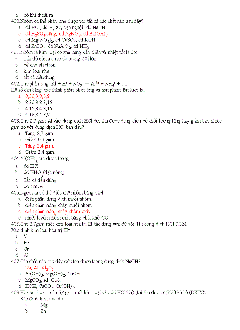 image for page 500 câu TN LTĐH môn hóa