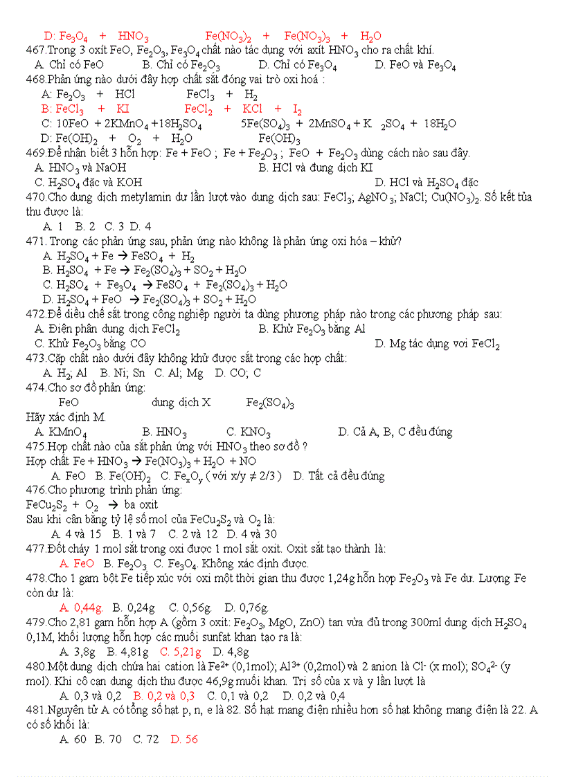 image for page 500 câu TN LTĐH môn hóa