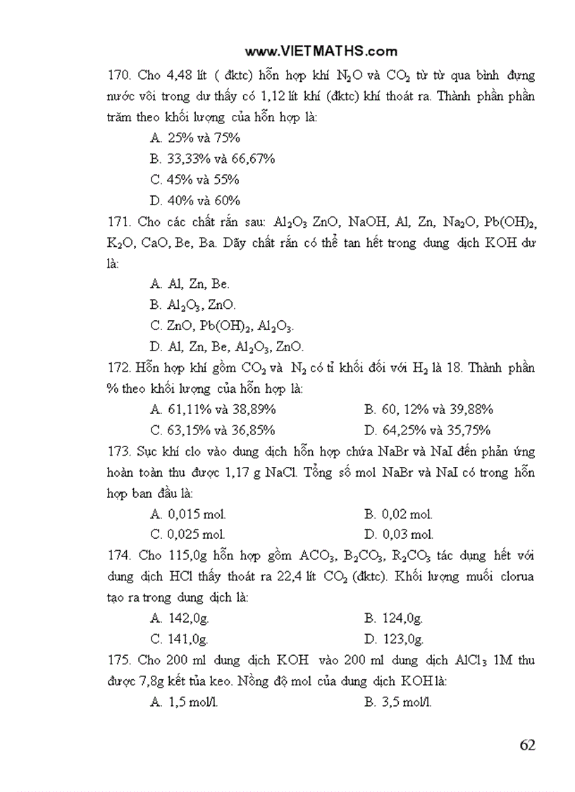 image for page 555 câu hỏi trắc nghiệm LTĐH