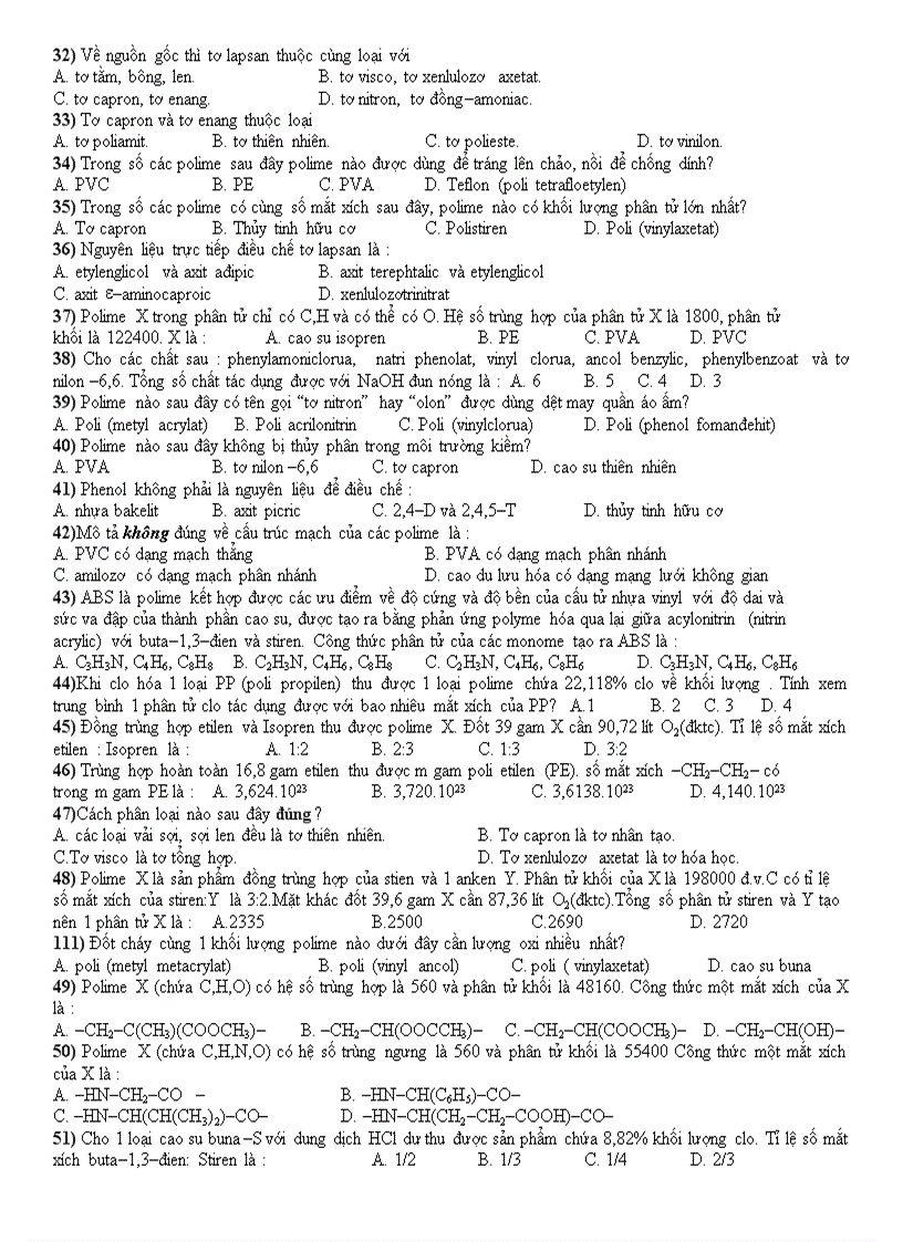 image for page 63 bai trac nghiem polime moi