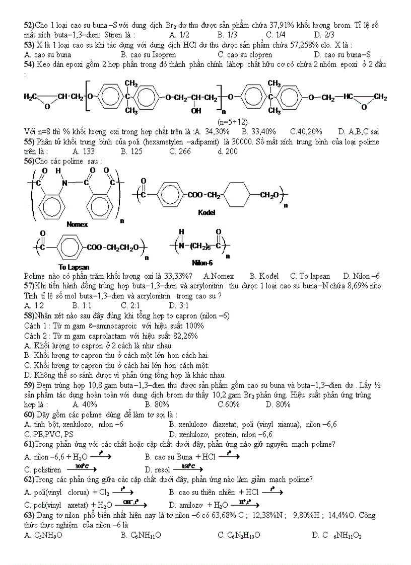 image for page 63 bai trac nghiem polime moi