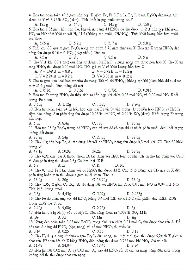 image for page 70 bài toán áp dụng pp bảo toàn e