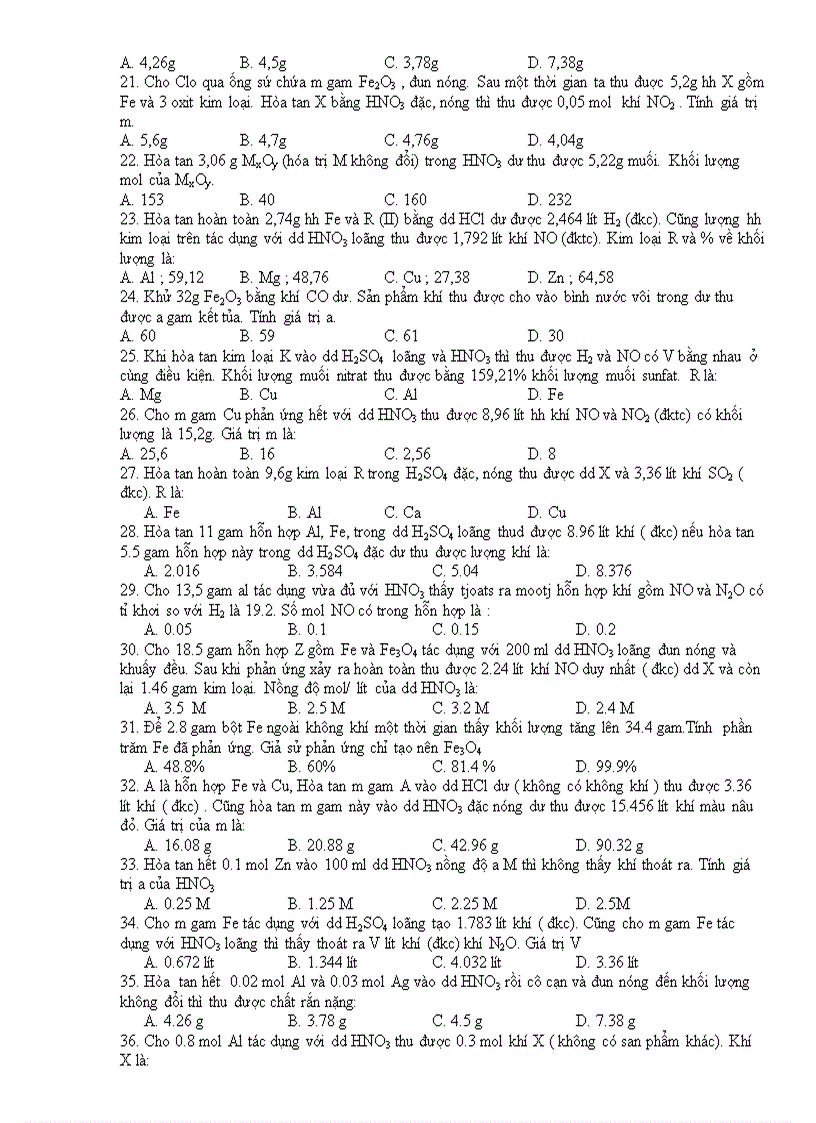 image for page 70 bài toán áp dụng pp bảo toàn e