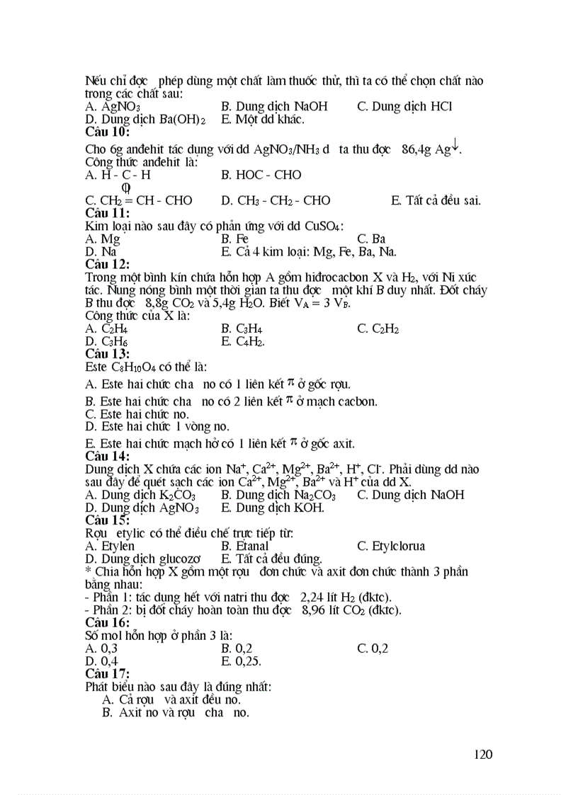 image for page 800 Cau hoi TN Hoa 12