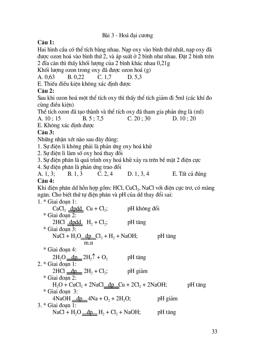 image for page 800 câu TN Hóa 12