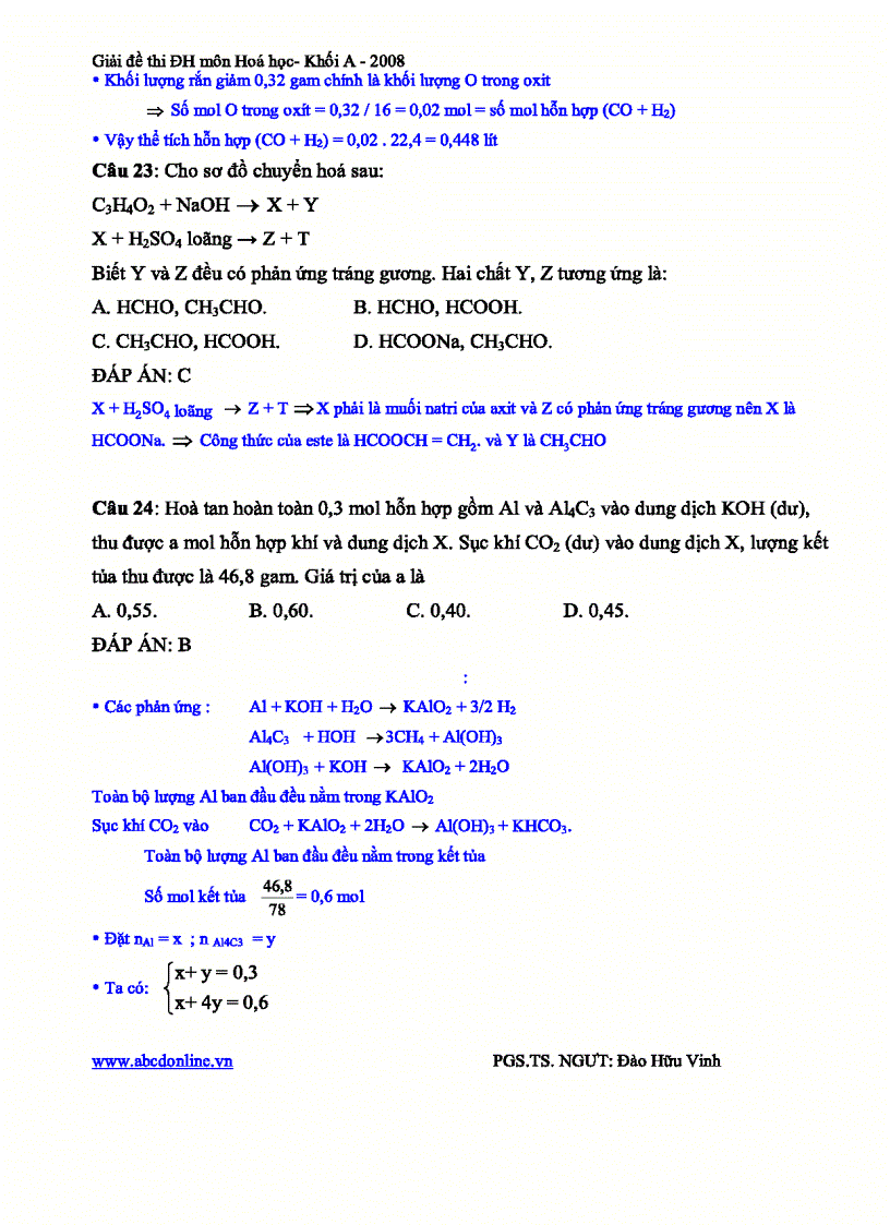 image for page Bài giải chi tiết đề thi đại học khối A của thẩy Đào Hữu Vinh
