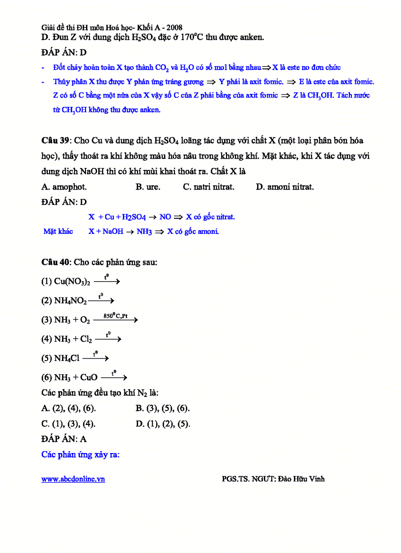 image for page Bài giải chi tiết đề thi đại học khối A của thẩy Đào Hữu Vinh
