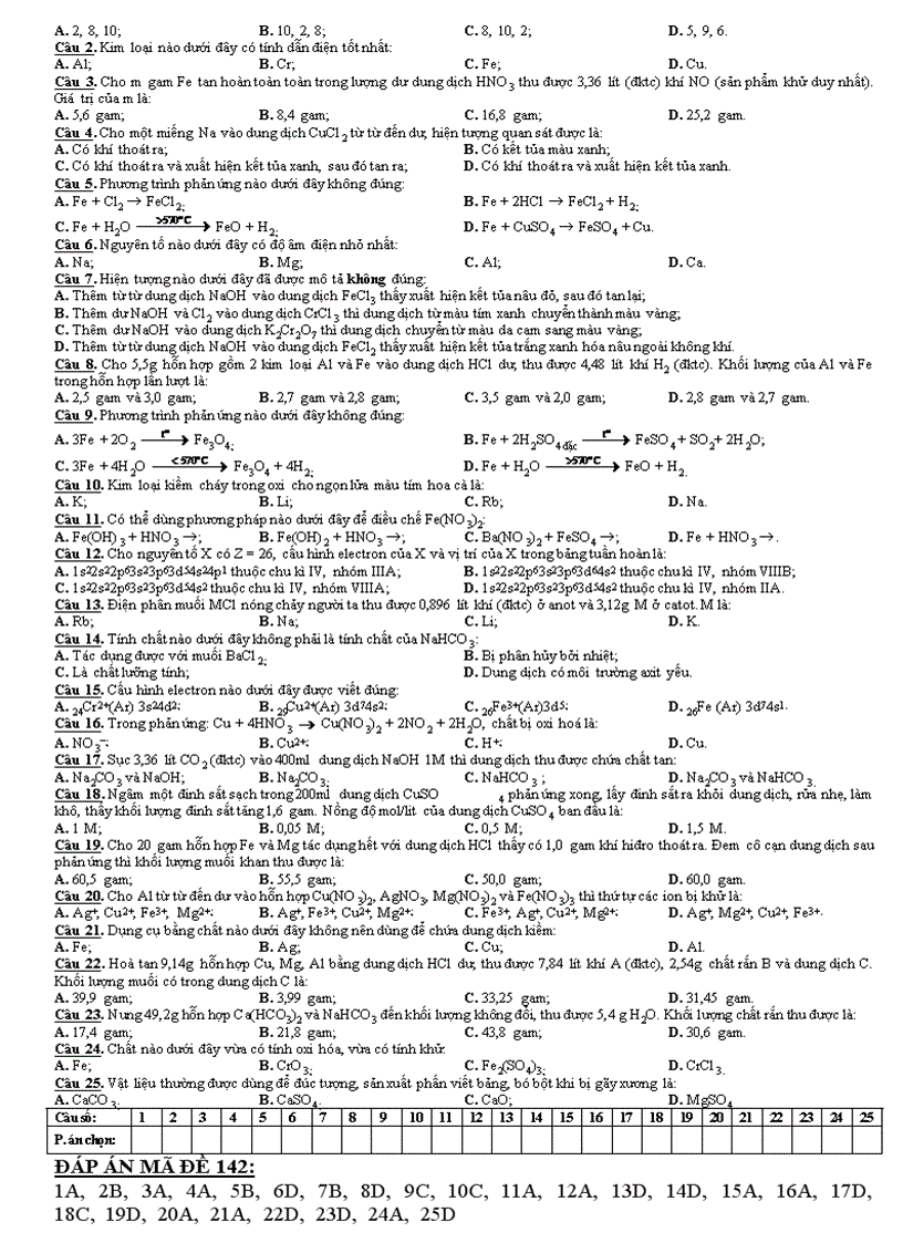 image for page Bài kiểm tra viết số 4 HK II Hóa học 12 CB
