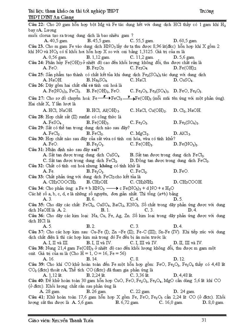 image for page Bai tap 12 theo tung chuong