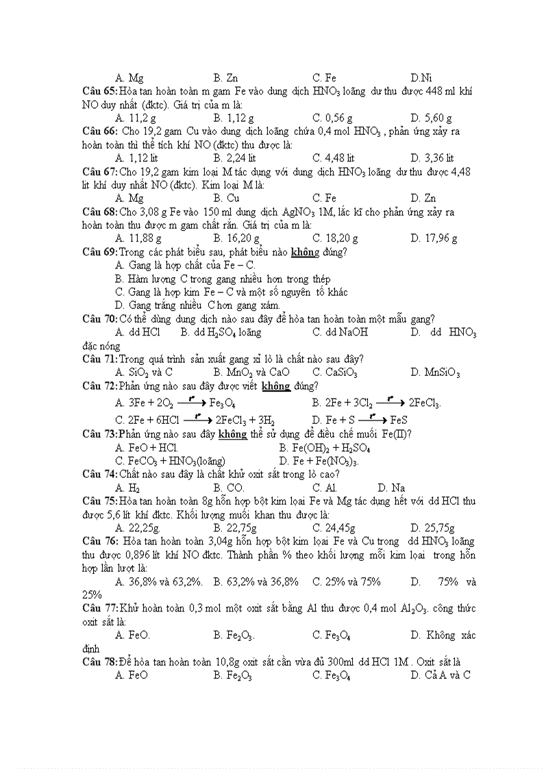 image for page Bai tap chuong 7 SAT lop 12 chon loc