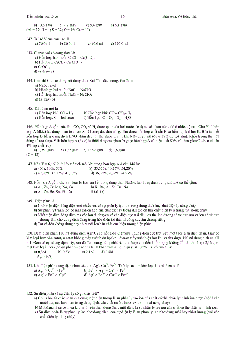 image for page Bài tập hóa học vô cơ có đáp án