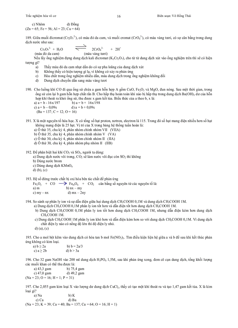 image for page Bài tập hóa học vô cơ có đáp án