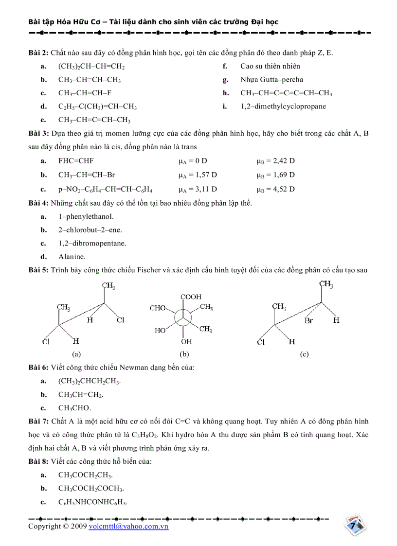 image for page Bài tập hóa hữu cơ tập 1