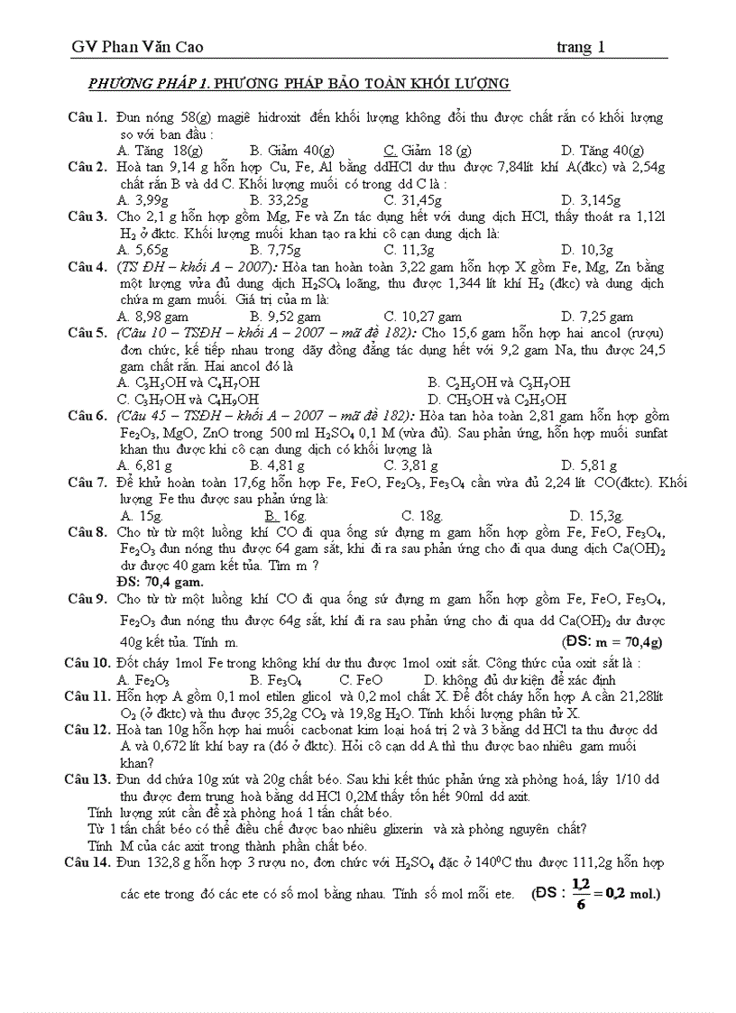 image for page Bài tập hóa vô cơ luyện thi đại học 2009