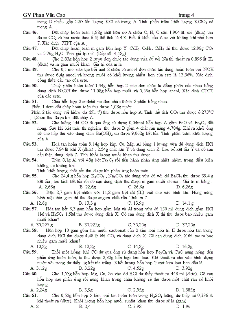 image for page Bài tập hóa vô cơ luyện thi đại học 2009