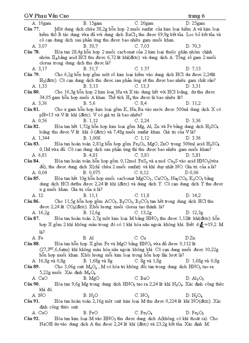 image for page Bài tập hóa vô cơ luyện thi đại học 2009