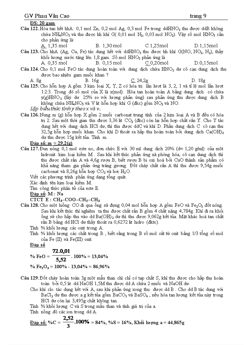 image for page Bài tập hóa vô cơ luyện thi đại học 2009