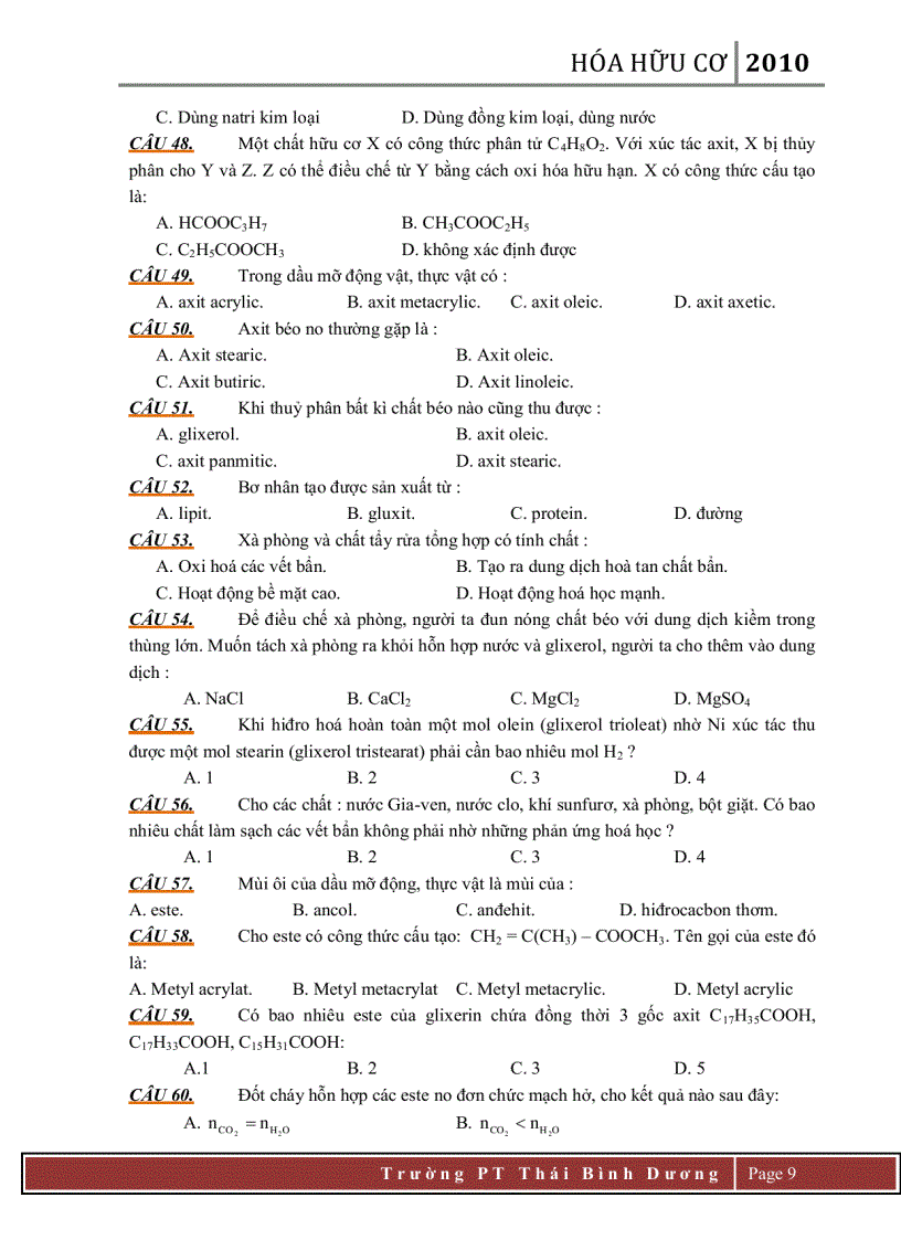 image for page BÀI TẬP HỮU CƠ Ban CO BAN