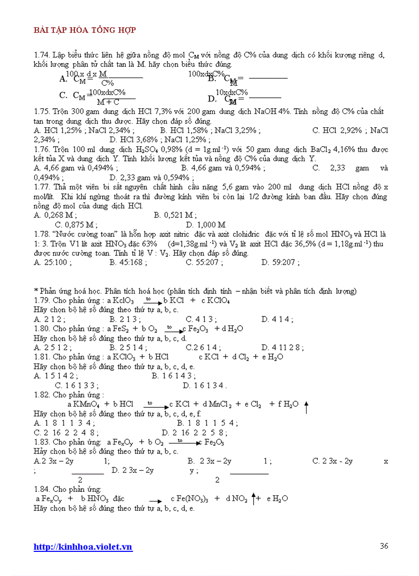 image for page Bài tập ôn tập hóa tổng hợp