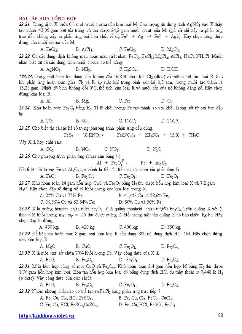 image for page Bài tập ôn tập hóa tổng hợp