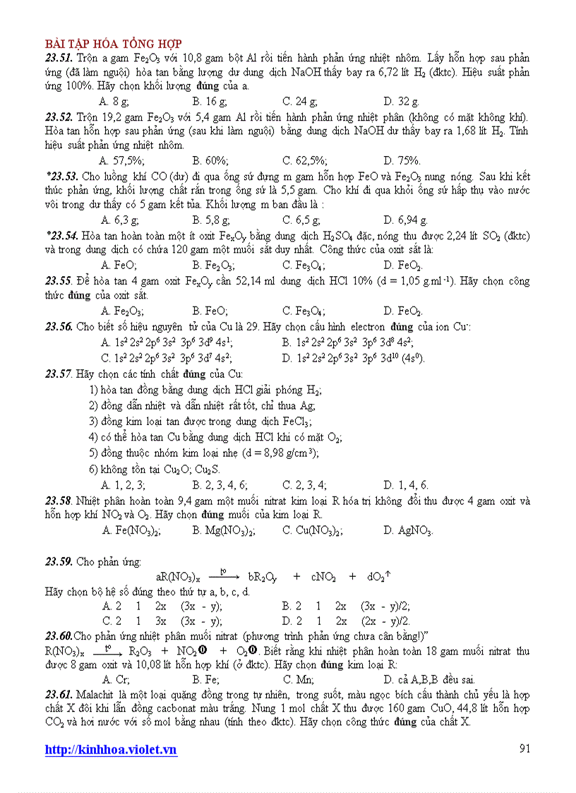 image for page Bài tập ôn tập hóa tổng hợp