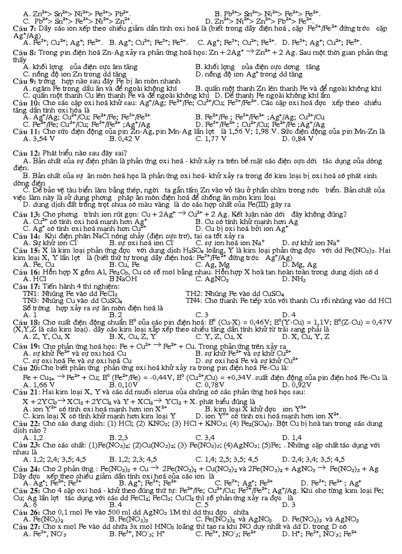 image for page Bài tập phần đại cương về kim loại