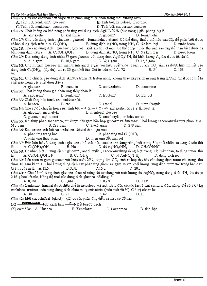 image for page Bai tap tong hop Hoa 12 theo tung chuong