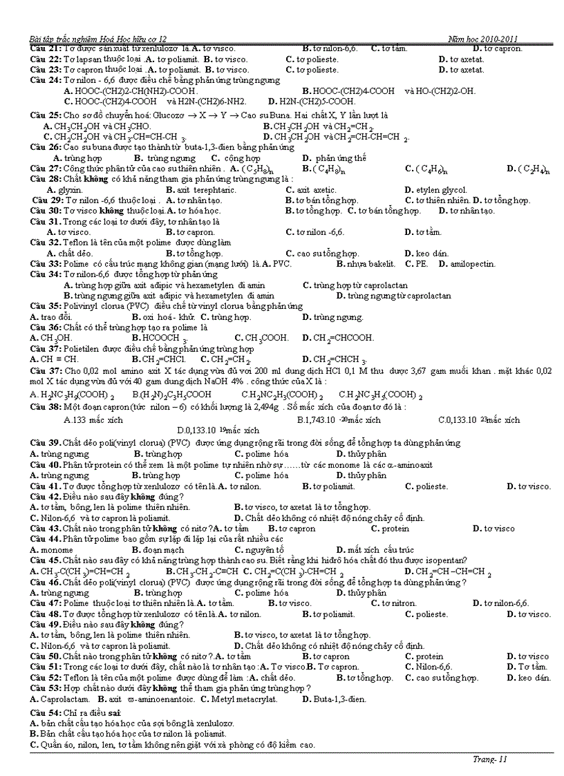 image for page Bai tap tong hop Hoa 12 theo tung chuong