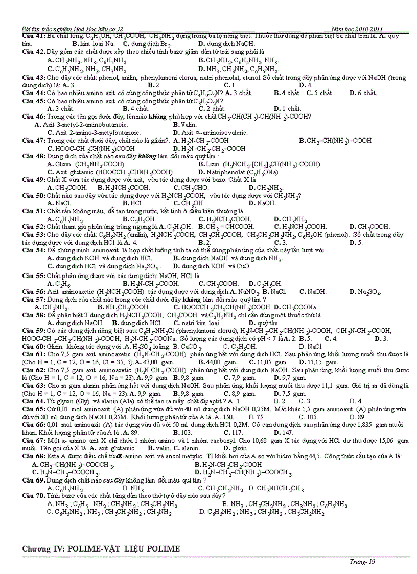 image for page Bai tap tong hop Hoa 12 theo tung chuong