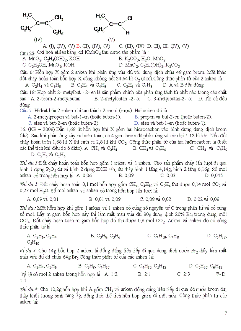 image for page Bai tap tong hop phan Hidrocacbon