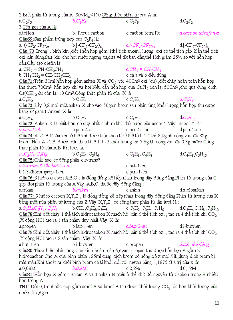 image for page Bai tap tong hop phan Hidrocacbon