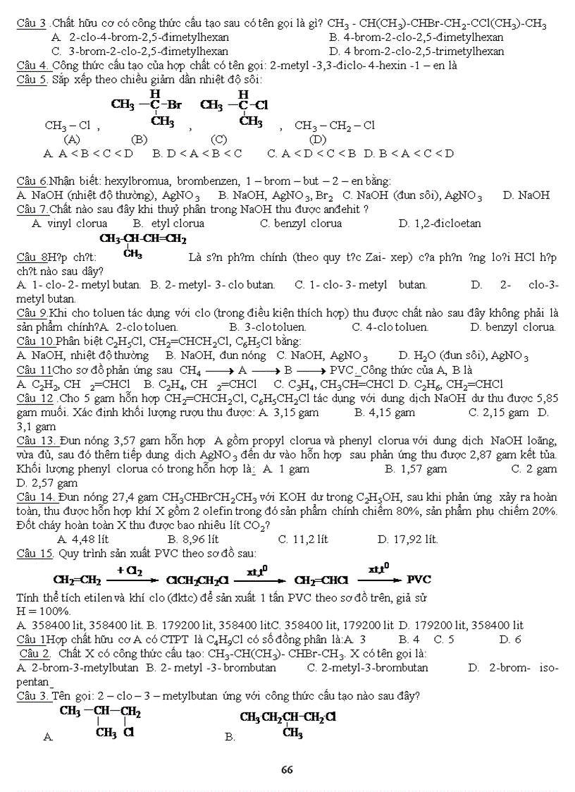 image for page Bai tap tong hop phan Hidrocacbon