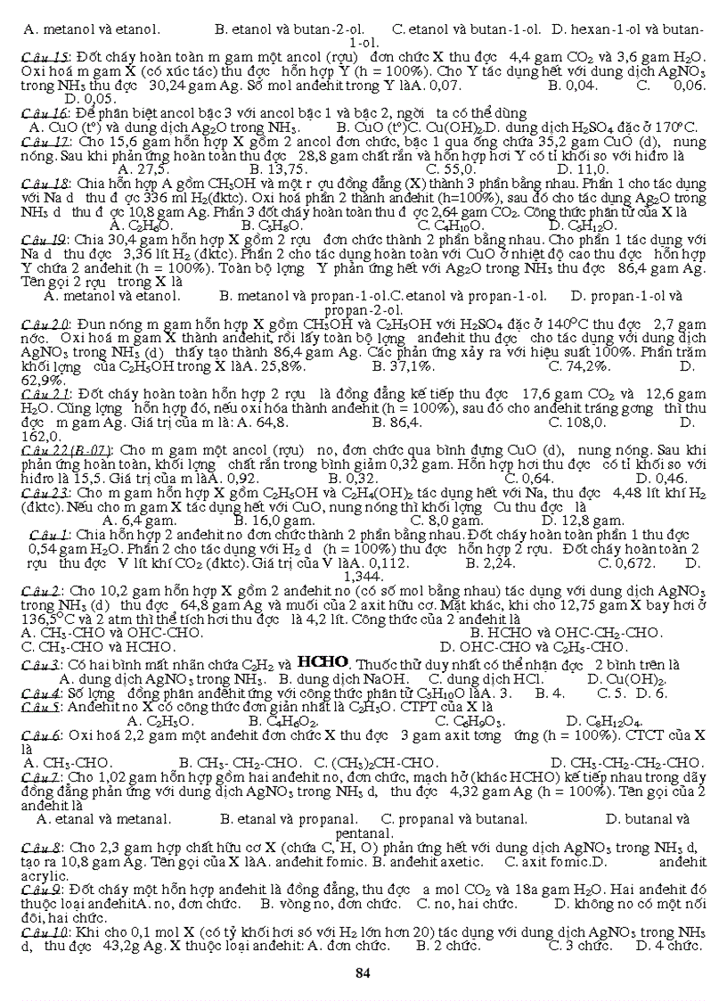 image for page Bai tap tong hop phan Hidrocacbon