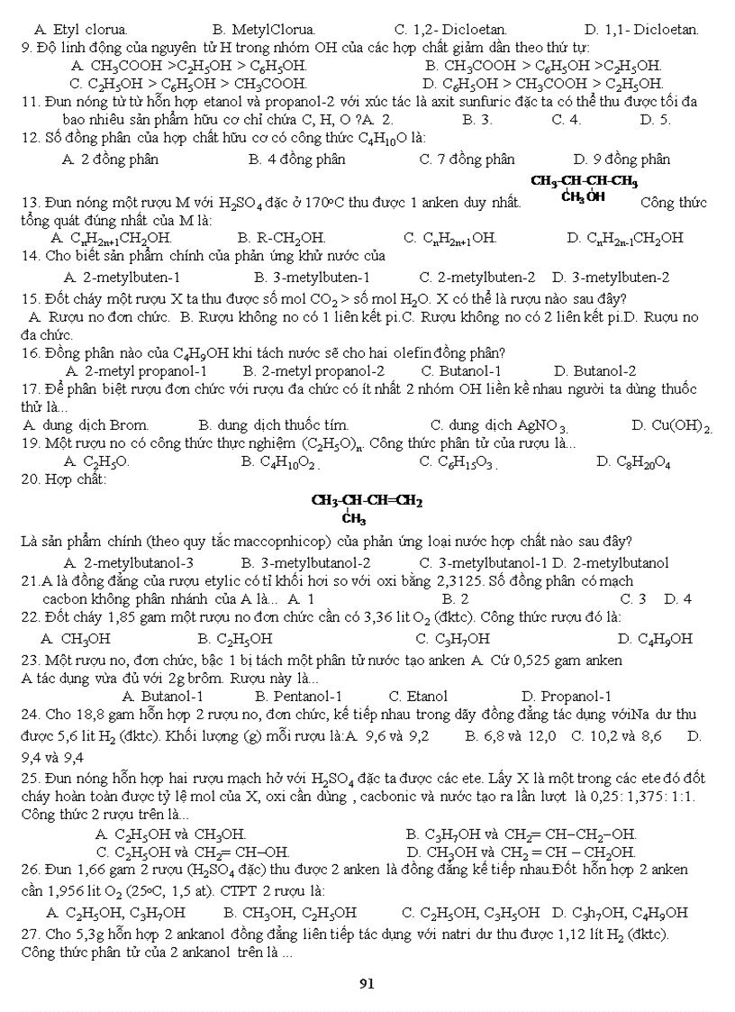 image for page Bai tap tong hop phan Hidrocacbon