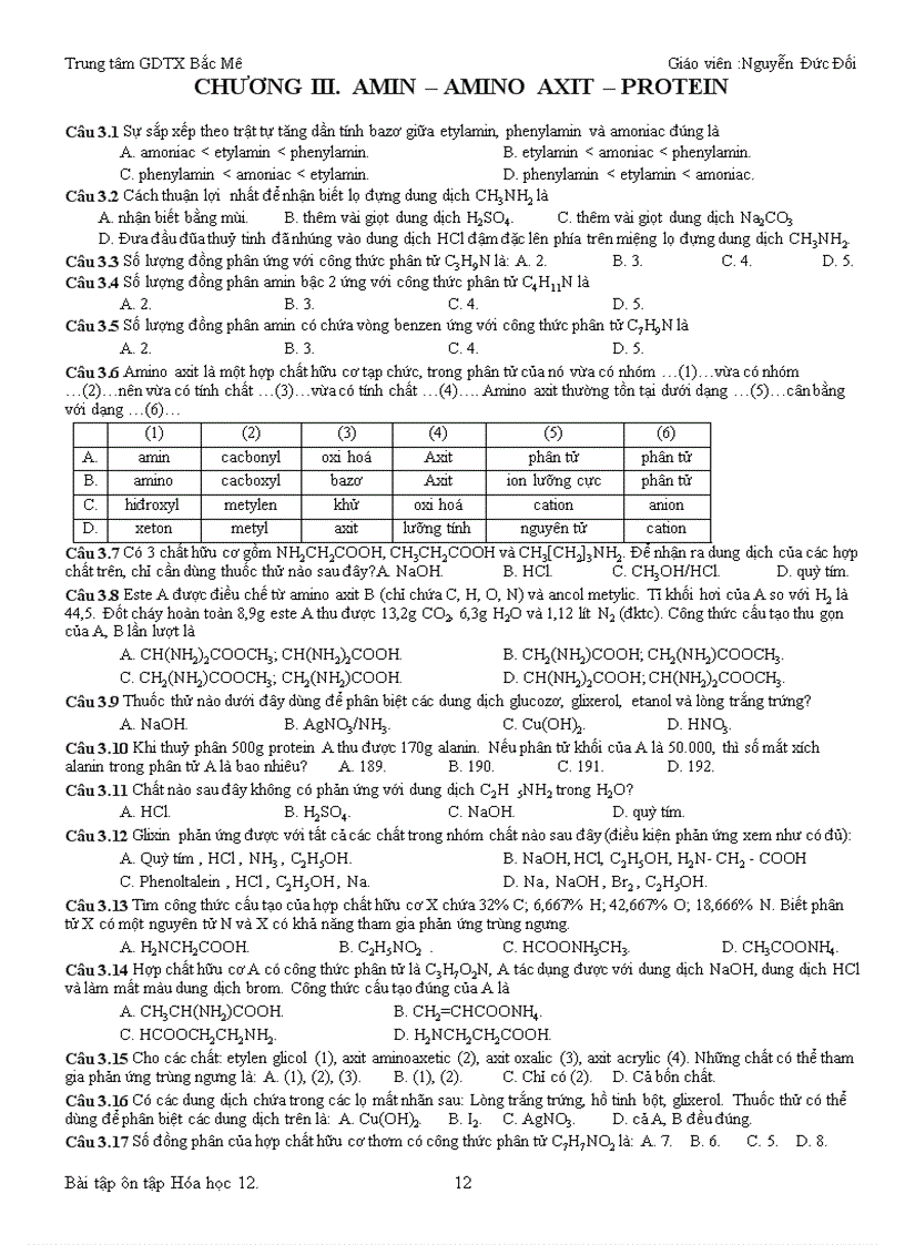 image for page Bài tập trắc nghiệm Hoa Học 12