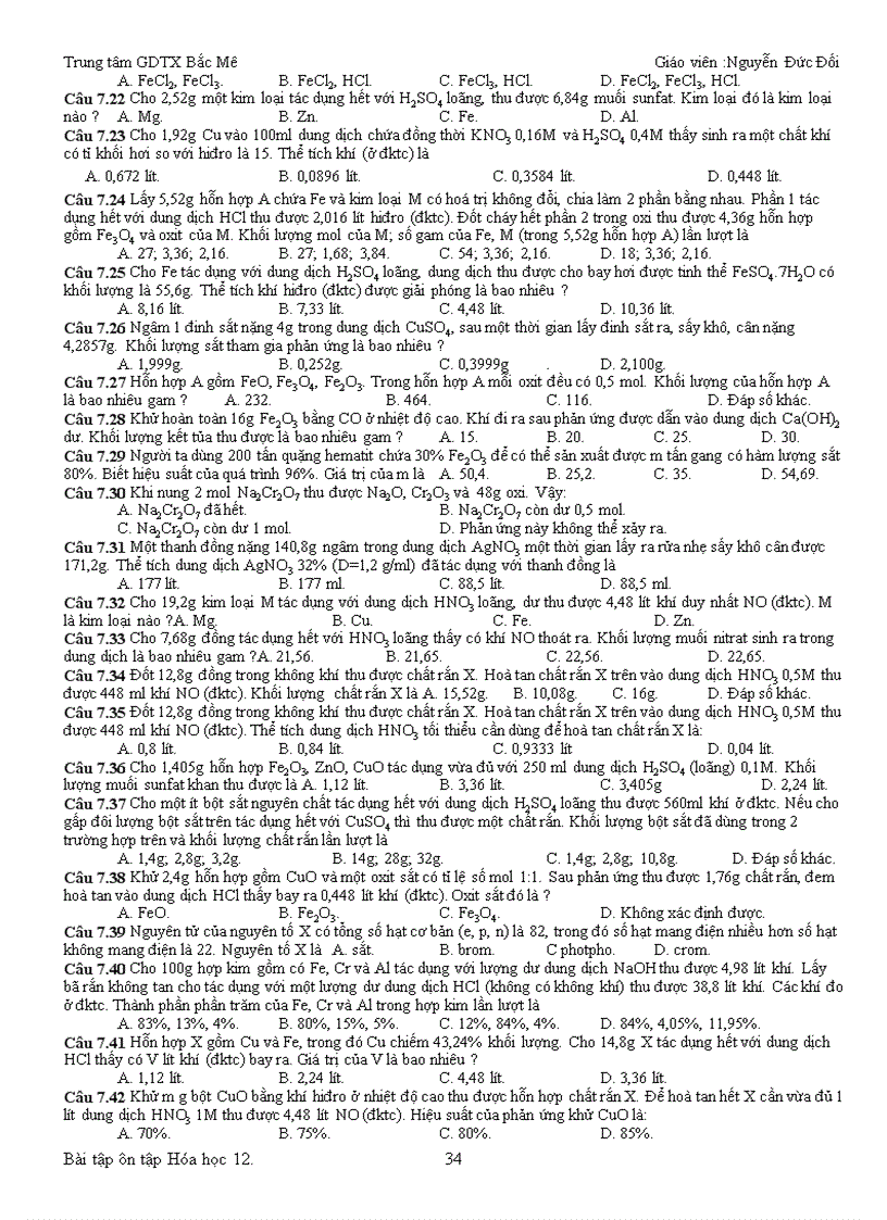 image for page Bài tập trắc nghiệm Hoa Học 12