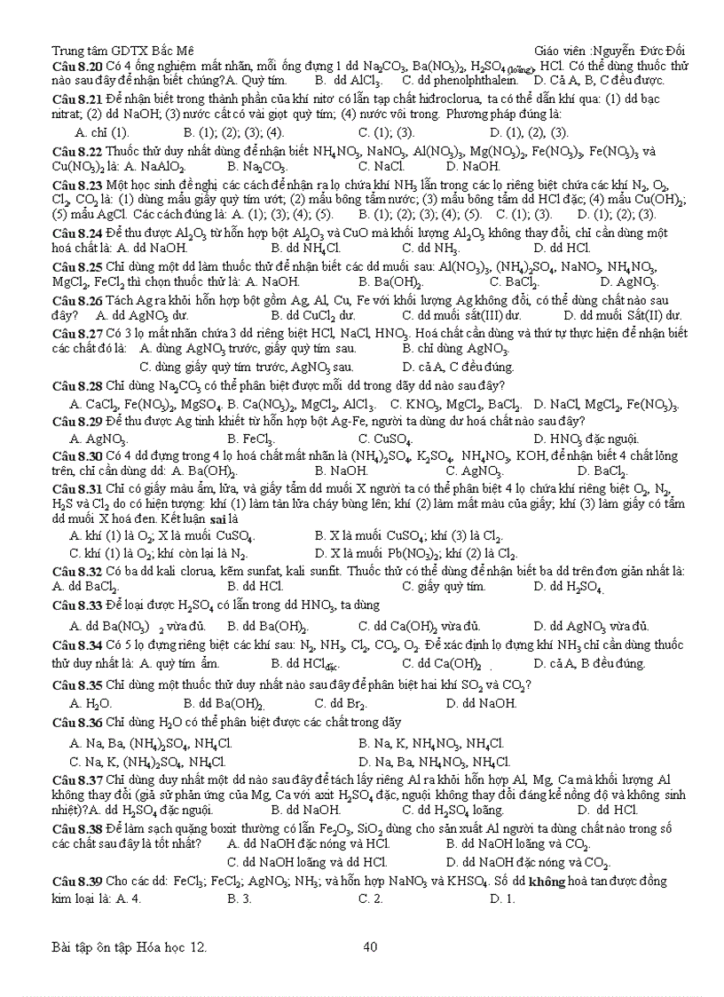 image for page Bài tập trắc nghiệm Hoa Học 12