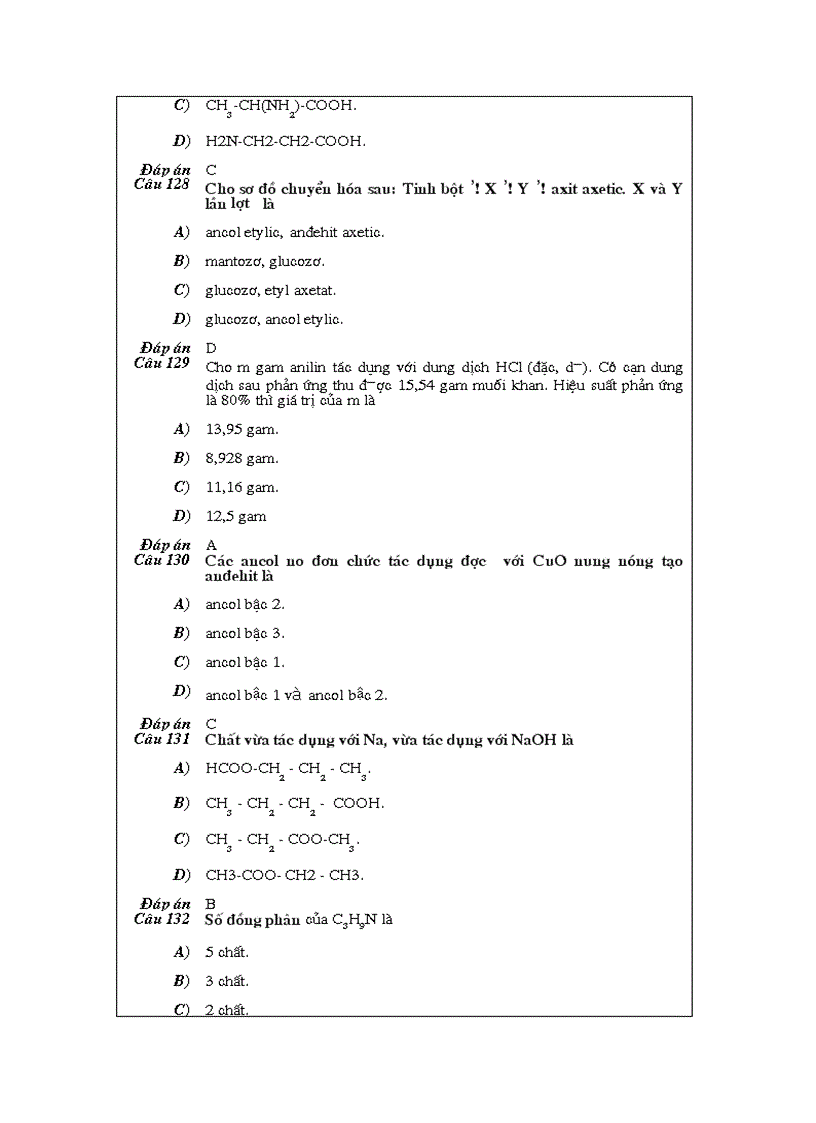 image for page Bài tập trắc nghiệm Hữu cơ