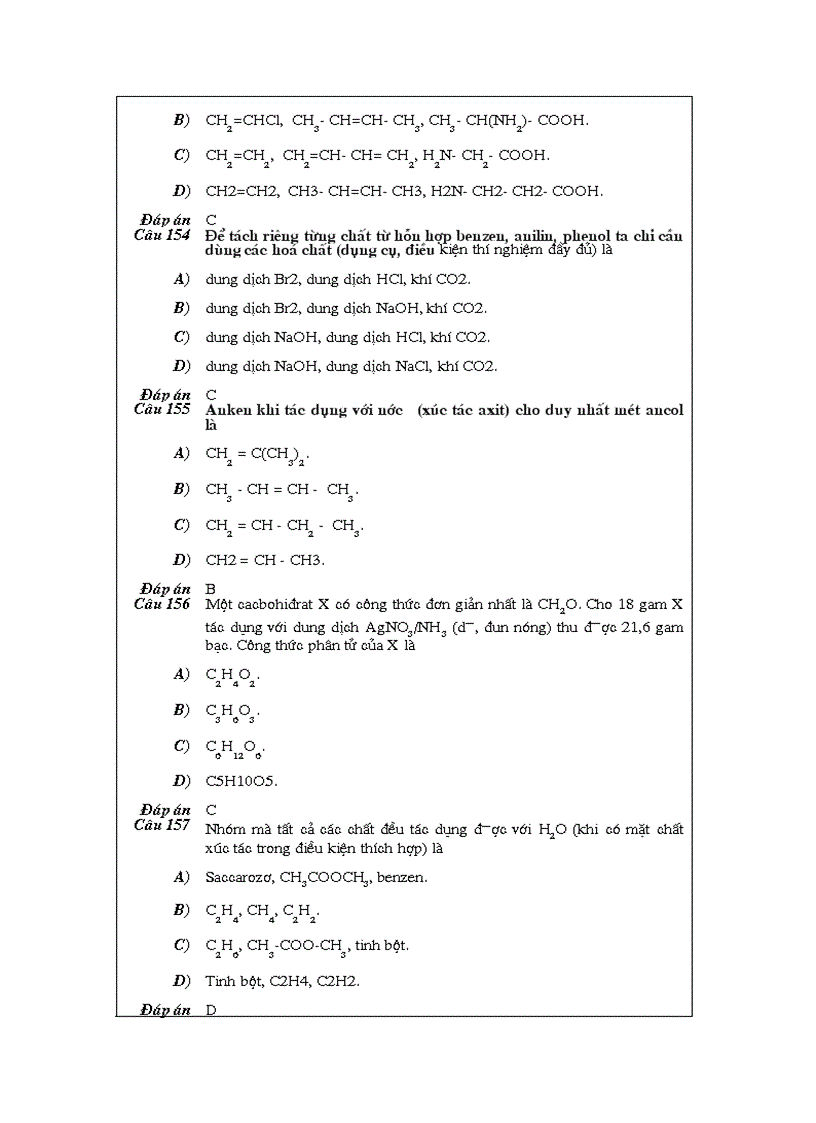 image for page Bài tập trắc nghiệm Hữu cơ