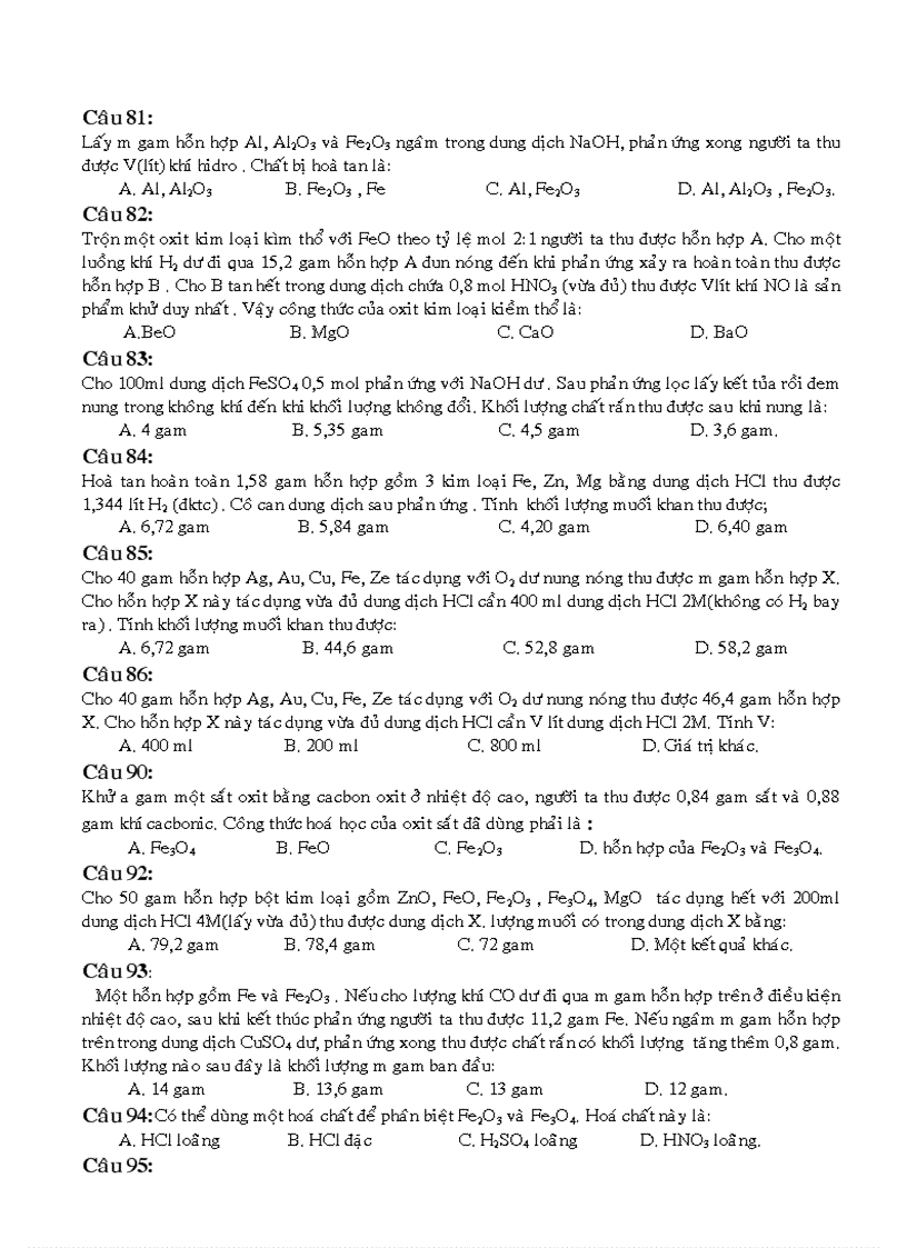 image for page Bài tập trắc nghiệm kim loại