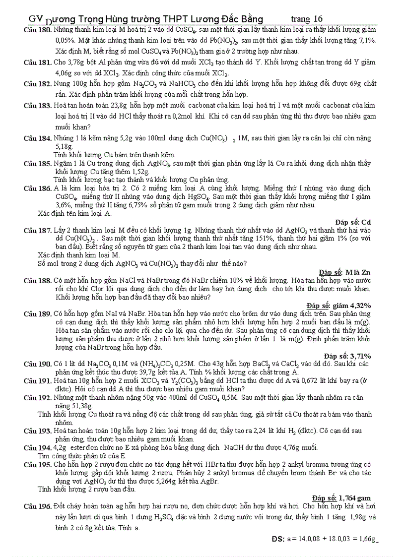 image for page Bài tập tự luận phần vô cơ