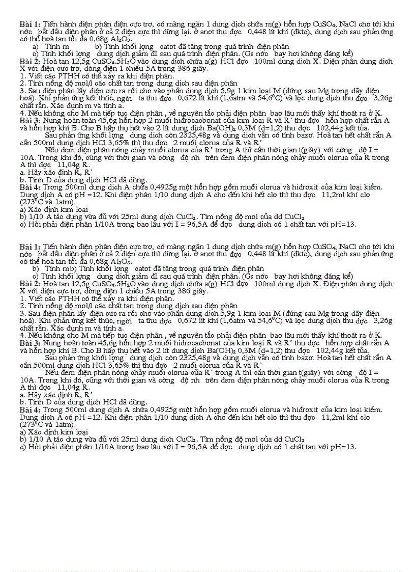 image for page Bài tập về điện phân