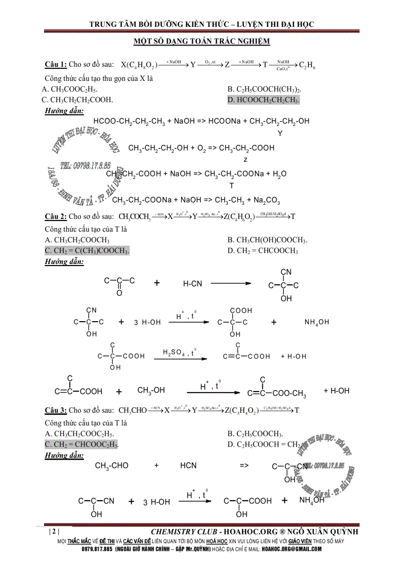 image for page Bai toan ve so do phan ung