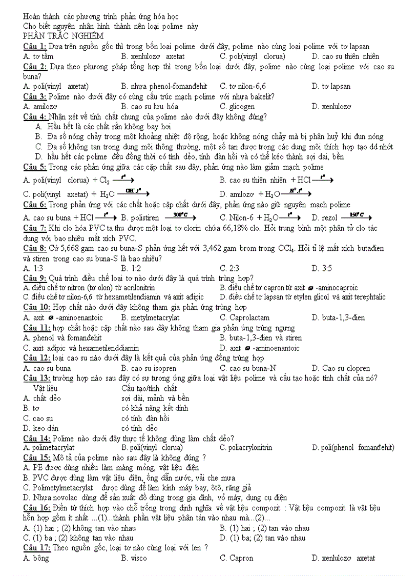 image for page Bai tap polime 1