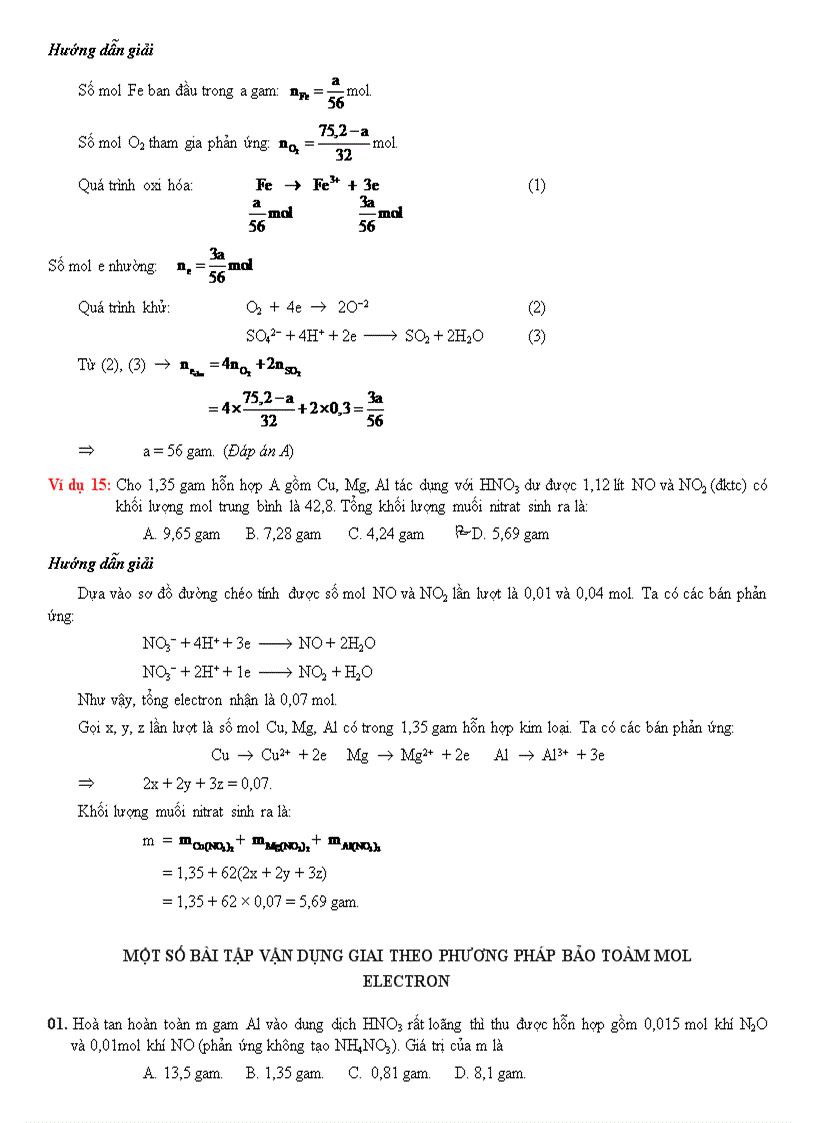 image for page Bảo toàn mol electron