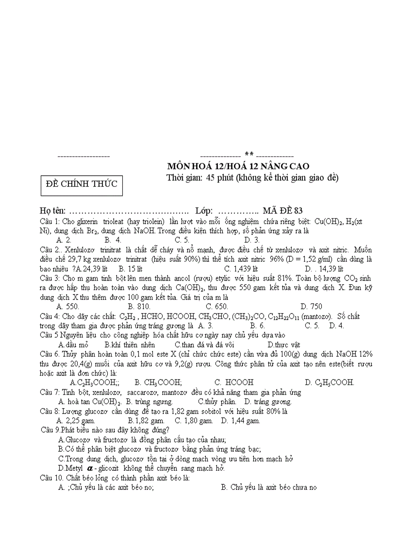 image for page Bộ đề hóa thi tốt nghiệp đh