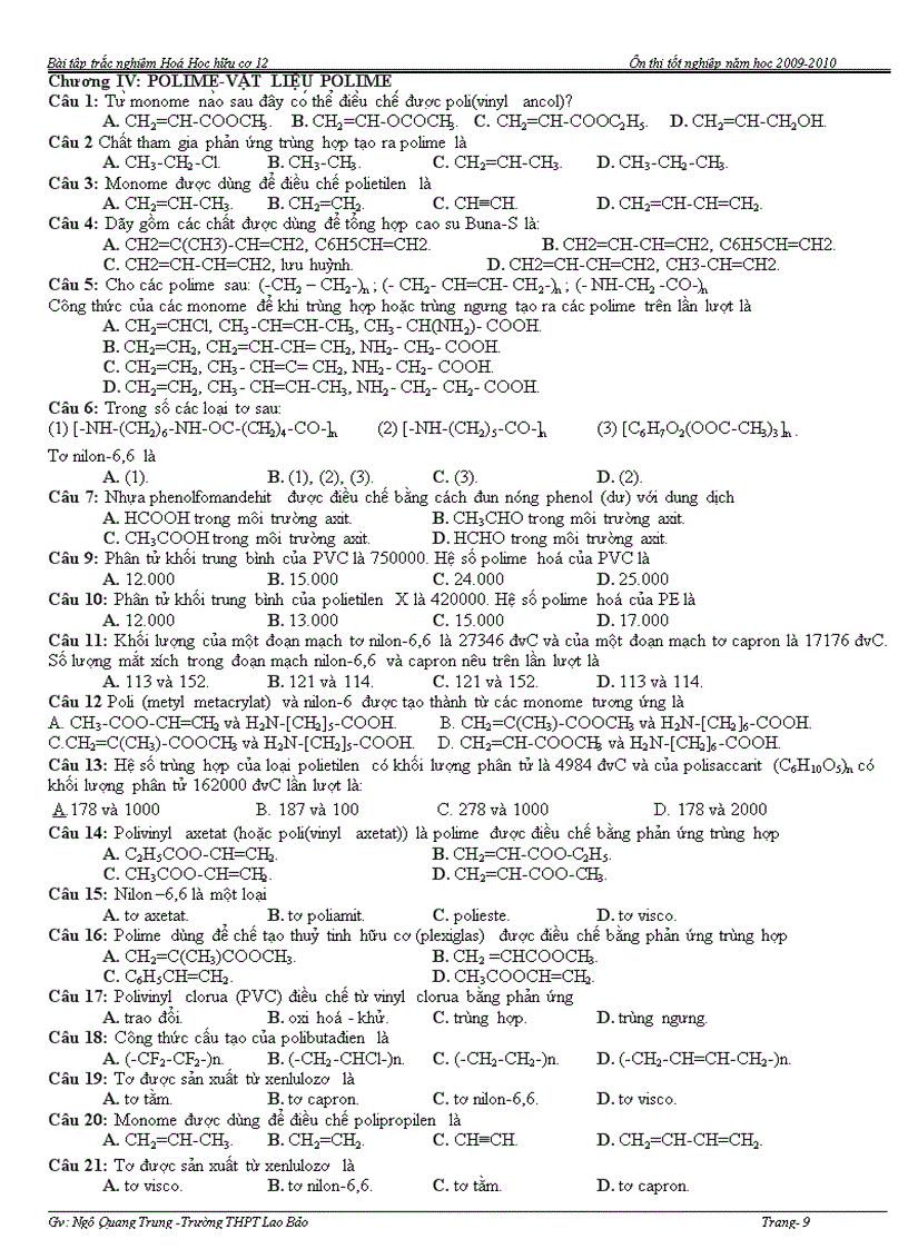 image for page Bộ đề ôn thi tn 2010 mới rất hay