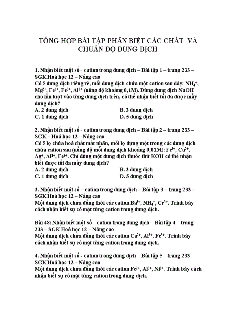 image for page Bt nhận biết chuẩn độ dd sgk